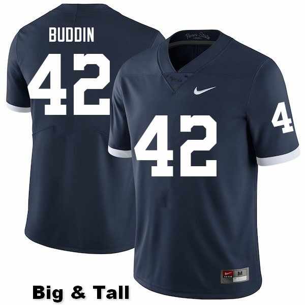 NCAA Nike Men's Penn State Nittany Lions Jamari Buddin #42 College Football Authentic Big & Tall Navy Stitched Jersey YQH1798GC